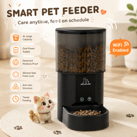 Distributeur de nourriture intelligent pour animaux de compagnie avec application mobile et contrôle à distance, réservoir de stockage durable à grain visible, pour la gestion régulière de l'alimentation des chats