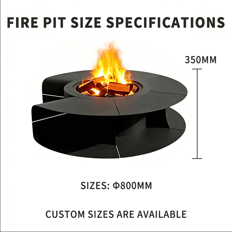 800mm wood-burning model (All Stainless Steel)