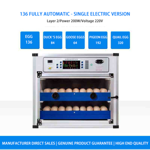 Incubateurs domestiques 200W entièrement automatiques pour l'élevage de volailles, mini-incubateur et éclosoir à poulets, outils d'éclosion en PVC - Product Image 2