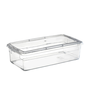 Boîte de rangement empilable transparente avec couvercle à pression personnalisable de 5l - Product Image 3