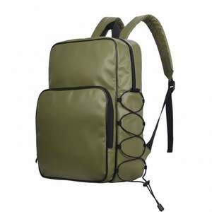 PU Leather <b>Backpack</b> College Rucksack School Bag Waterproof Travel Daypack <b>Large</b> Capacity Zipper Closure Unisex - Product Image 1