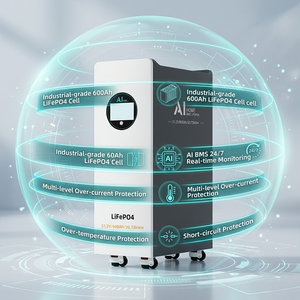 แบตเตอรี่ลิเธียมไอรอนฟอสเฟต (LiFePO4) ขนาด 51.2V 400Ah 600Ah แบบต่อพ่วงได้ เคลื่อนย้ายได้ สำหรับเก็บพลังงานภายในบ้าน ใช้กับระบบโซลาร์เซลล์แบบออฟกริด - Product Image 2