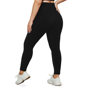 Leggings Yoga Plus Size a vita alta 1XL-5XL Ultra-Stretch da palestra per donna - Product Image 1