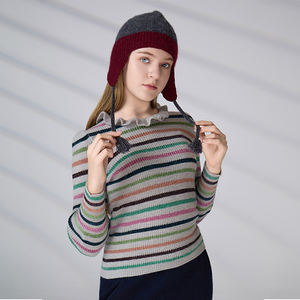 Casquette d'hiver classique avec logo brodé personnalisé, fabricant de bonnets en cachemire unisexe pour hommes, femmes et enfants - Product Image 4