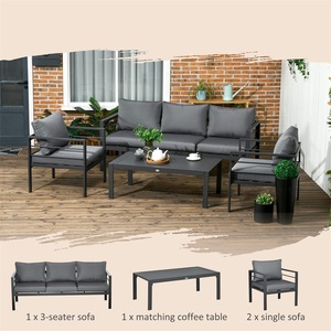 YOHO, diseño moderno, marco de aluminio de lujo, conjunto de sofá de jardín, patio de alta calidad, comedor, muebles de exterior, cojín para sala de estar - Product Image 3