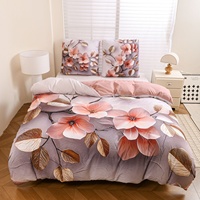 Parure de lit en microfibre unie 100% avec impression numérique