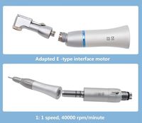 Pièce à main de micromoteur chirurgical en acier certifié ISO pièce à main dentaire externe à contre-angle à turbine droite