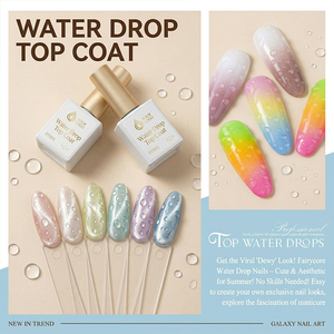 Top Coat <span class=keywords><strong>Effet</strong></span> Goutte d'Eau 3D Sans TPO Ni HEMA Conforme aux Normes UE et UK – Gel UV Transparent Sans Essuyage pour Nail Art <span class=keywords><strong>Effet</strong></span> Goutte de Rosée – Vente en Gros - Product Image 3