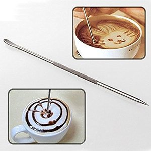 Penna per Latte Art in Acciaio Inox Resistente, Penna per Decorazione Caffè e Spezie, Strumento per Barista e Caffetterie - Product Image 3