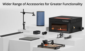 Para <span class=keywords><strong>Atomstack</strong></span> A20 <span class=keywords><strong>Pro</strong></span> V2 20W Quad-Laser Cutter 400*365mm Metal madera vidrio grabador máquina nueva condición fibra láser 3D característica - Product Image 2