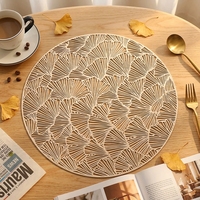 Sets de table personnalisés pour la table à manger, sets de table ronds pour mariage, antidérapants, isolants thermiquement, en PVC, pour la maison, le restaurant, les banquets