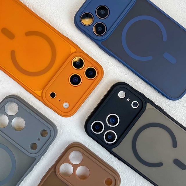 Magnetic Phone Case for iPhone 12 13 14 15 16 17 Skin Feel Matte Hybrid Phone Case Shockproof Anti-fall Protective Cover