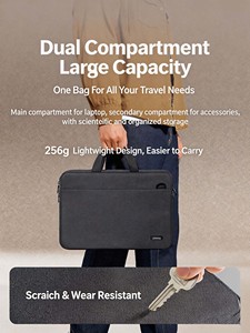 Bolso para Portátil UGREEN de 15-16 Pulgadas con Correa de Hombro Desmontable, Tela Oxford Resistente al Agua y a los Golpes - Product Image 6