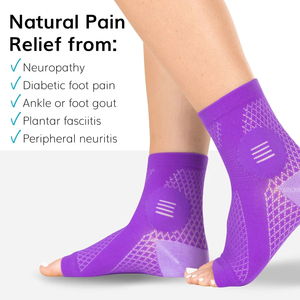 Neuropatia Meias Compressão Toeless Pé Pain Relief Mangas Plantar Fasciite Suporte Tornozelo Brace Esporte Meias - Product Image 2