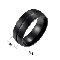 Bague en Acier Inoxydable Noir Mat Titane pour Homme, Ne Se Décolore Pas, Nouvelle Collection, Idéale pour Père
