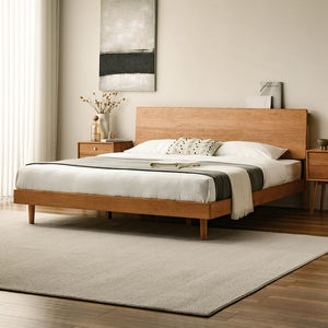 أثاث فيدرالي صلب الكرز ، تصميم كلاسيكي ناعم وبسيط حديث على الطراز الاسكندنافي لغرفة النوم الرئيسية في شقة صغيرة - Product Image 1