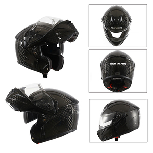 Helmetscarbon หมวกกันน็อกมอเตอร์ไซค์,หมวกกันน็อกมอเตอร์ไบค์แบบเลนส์คู่ราคาไม่แพงหมวกกันน็อคมอเตอร์ไซค์ไฟเบอร์ B1 - Product Image 5