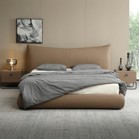 Tête de lit capitonnée moderne, cadre de lit plateforme, rails de lit en bois massif pour chambre à coucher, villa, appartement