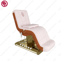 Lit de massage électrique professionnel de luxe rose pour salon de beauté, spa, cosmétique, avec dossier incurvé pour les cils, le visage et les soins de beauté