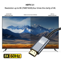 Câble vidéo tressé DP 8K/4K 60Hz/120Hz 3D HDR PD 2.1 pour HDTV, home cinéma, ordinateur et moniteur, mâle-mâle, 1M/2M/3M