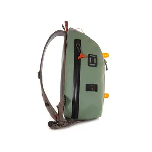 OEM ODM toptan su geçirmez malzeme tek kollu çanta Packs Fly balıkçılık sırt çantaları için mağaza olta takımı çubuk