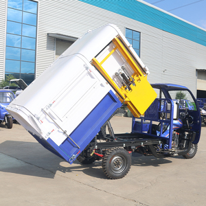 Mini camión de basura autovertible, barredora de calles de saneamiento municipal, motocicleta de tres ruedas - Product Image 3