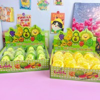 Jouet Squishy à Remontée Lente en PU, Thème Alimentaire Avocat Citron, Jouet Anti-Stress Décompression à Presser