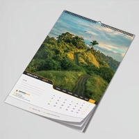Calendrier personnalisé pleine couleur paysage calendrier 2025 calendrier table bureau calendrier mural impression personnalisé calendrier mural 2026