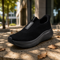 Chaussures de marche pour hommes avec logo personnalisé, faciles à enfiler, antidérapantes, sans lacets, légères, confortables, baskets de tennis