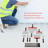 Ensemble de grattoir à peinture de qualité supérieure Outils de cloison sèche en acier inoxydable Couteau à mastic pour enlever le papier peint