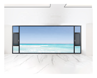 Ventanas Modernas de Doble Acristalamiento con Diseño de Marco Deslizante, Ventana Abatible de Aleación de Aluminio