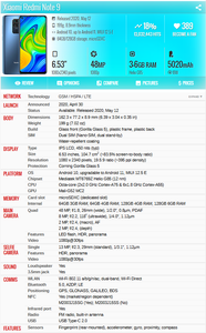 Téléphone portable d'occasion en gros pour <span class=keywords><strong>Xiaomi</strong></span> Redmi <span class=keywords><strong>Note</strong></span> <span class=keywords><strong>9</strong></span> 6.53" 128 Go, téléphone reconditionné, version mondiale, téléphones portables originaux - Product Image 6