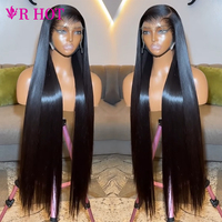 Perruques en cheveux humains vierges vietnamiens de 40 pouces, dentelle frontale en gros, 13x6, lisses, couleur naturelle, dentelle HD, perruque frontale pour femmes noires