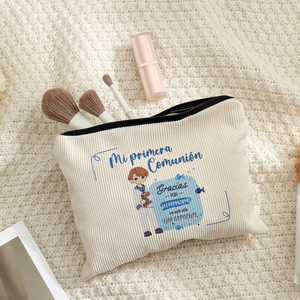 Bolsa de Maquillaje Personalizada con Diseño de Primera Comunión en Español, Bolsa de Viaje para Artículos de Aseo - Product Image 5