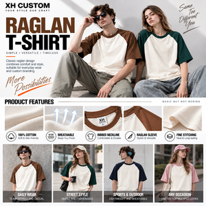 Camiseta Raglán Personalizada de 250G, 100% Algodón, Estilo Oversize con Bloques de Color, Unisex, Venta al Por Mayor, Fabricante de Ropa de Marca Privada - Product Image 2