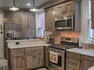 Muebles de Cocina Estilo Europeo Americano, Aparador, Estantes de Almacenamiento, Módulo de Estilo Instagram, Encimeras de Cuarzo, Cubo de Piedra - Product Image 4