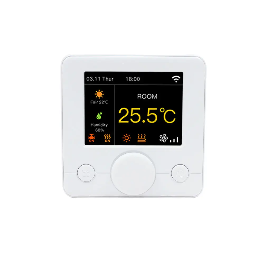 Wifi tuya touch screen TERMOSTATO TERMOSTATO ambiente programmabile per sistema di ventilconvettori smart home o riscaldamento dell'acqua a pavimento