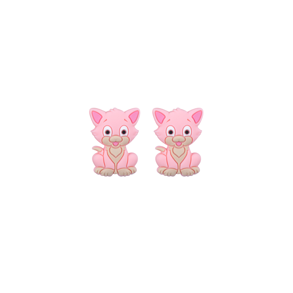 Cat Focal bead Pink SA40