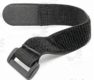 Industrial Strong Webbing Base Buckle Adjustable Hook and Loop Strap Low MOQ Velcroes Cable Tie