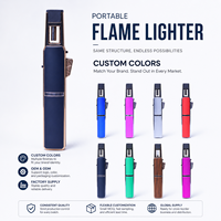 Briquet torche à cigare DP-YIZHENG portable, coupe-vent, à flamme réglable, rechargeable, avec système d'allumage à verrouillage de sécurité