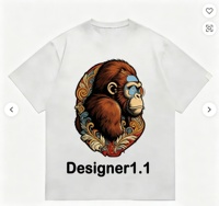 T-shirt imprimé pour homme Bapeees, coupe classique, 100% coton tricoté, manches courtes, style décontracté, haute couture.