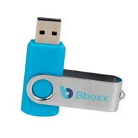 USB Flash drive putar Logo kustom 32GB 64GB 128GB Pendrive dengan bahan logam untuk hadiah