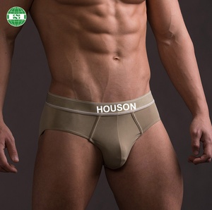 Customized logo waistband luxury mens briefs bamboo underwear for male