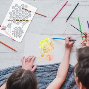 16 ชิ้นสมุดบันทึกลายฉลุภาพวาดแม่แบบสําหรับสมุดภาพ, สมุดบันทึก, ไดอารี่, บัตรของขวัญทําลายฉลุ - Product Image 3