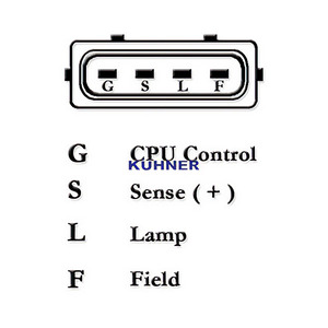 เครื่องกำเนิดไฟฟ้ากระแสสลับที่เข้ากันได้กับมิตซูบิชิกาลานต์ VIII 2.0 (EA2W) น้ำมันเบนซิน (KW: 98, HP: 133) ตั้งแต่09-2000ถึง10-2003 401522RI คูห์เนอร์ - Product Image 3