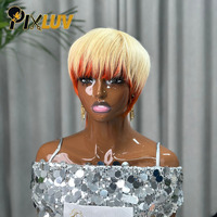 Proveedor de Pelucas de Cabello Humano Corto al por Mayor, Peluca de Cabello Humano con Corte Pixie, Cabello Virgen sin Pegamento, Peluca de Cabello Humano 100% con Cutícula Alineada, Cabello Natural