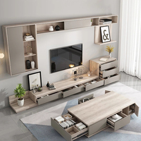 Sunrise nouveau meuble TV combinaison armoire murale table à thé moderne simple télescopique petite maison tenture murale support meubles