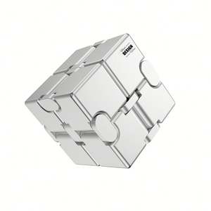 Juguete Sensorial Personalizado para Dedos - <span class=keywords><strong>Cubo</strong></span> Infinito de Metal Ultra Resistente para Aliviar el Estrés y la Ansiedad, Excelente Regalo Sensorial - Product Image 1