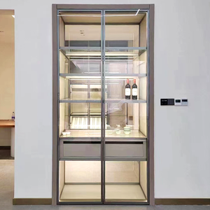 Modern Gold Aluminum Minimalist Standing Wine Cabinet <strong>MATAI</strong> MT-HFWC01 for Home Bar Hotel Living Room Use - Product Image 3