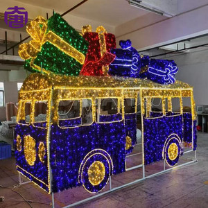 Popular Motivo Luminoso LED Impermeable para Exteriores con Forma de Tren Navideño, Luz Decorativa 3D para Exteriores para Decoración Navideña - Product Image 4